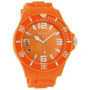 Ρολόι OOZOO C4333 Τimepieces με πορτοκαλί καντράν και πορτοκαλί καουτσούκ λουράκι.