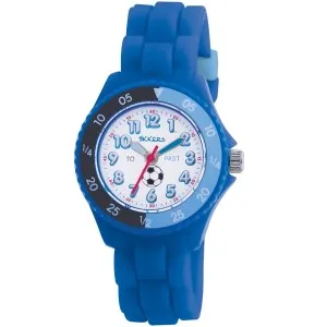 Παιδικό ρολόι Tikkers TK0002 με λευκό καντράν και μπλε καουτσούκ λουράκι.