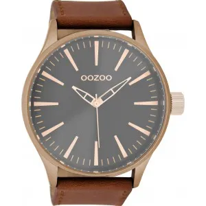 Ρολόι OOZOO C8769 Timepieces με Καφέ Δερμάτινο Λουράκι