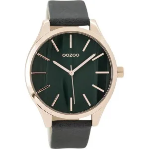 Ρολόι OOZOO C9503 Timepieces με Ροζ Χρυσό με Πράσινο Δερμάτινο Λουράκι