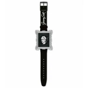 Ρολόι SWATCH SUOZ121 Fashion Swatch Portrait με Μαύρο Καουτσούκ Λουράκι