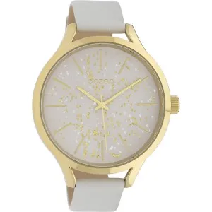 Ρολόι OOZOO C10085 Timepieces με Λευκό Δερμάτινο Λουράκι