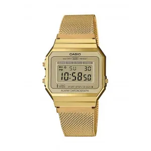 Ρολόι CASIO A-700WEMG-9AEF Collection με Χρυσό Ατσάλινο Μπρασελέ