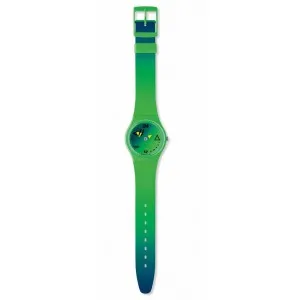 Ρολόι SWATCH GZ216 Fluo Green με πράσινο καντράν και πράσινο καουτσούκ λουράκι. 
