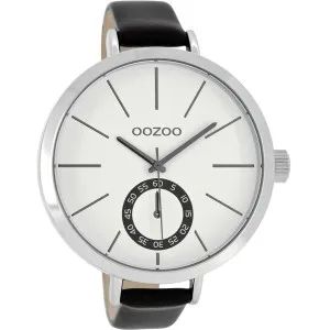 Ρολόι OOZOO C8319 Timepieces με μαύρο λουράκι και λευκό καντράν