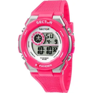 Ρολόι Sector R3251537004 EX-10  με ψηφιακό καντράν και ροζ καουτσούκ λουρί.