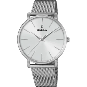 Γυναικείο ρολόι FESTINA Boyfriend Silver Stainless Steel Bracelet F20475/1