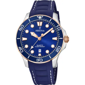 Γυναικείο ρολόι FESTINA Boyfriend Blue Rubber Strap F20502/2