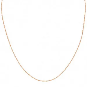 Κολιέ αλυσίδα Excite Fashion Jewellery με μικρά τετράγωνα στοιχεία από ροζ 19RG