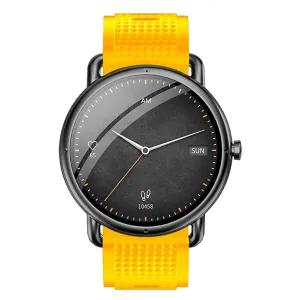 Ρολόι DAS.4 75074 Smartwatch SG65 με ψηφιακό καντράν και κίτρινο καουτσούκ λουράκι.