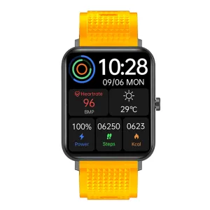 Ρολόι Das.4 45014 SU02 Smartwatch με ψηφιακό καντράν και κίτρινο καουτσούκ λουράκι.