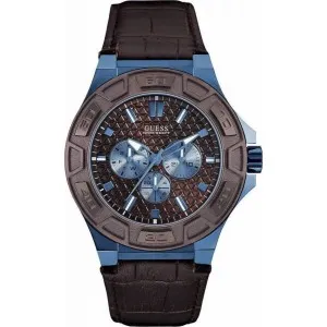 GUESS Brown Leather Chronograph W0674G5