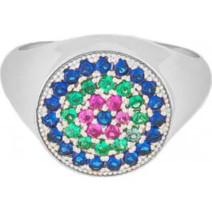 Δαχτυλίδι  σεβαλιέ Excite Fashion Jewellery,  με πολύχρωμα ζιργκόν,  από D-72-03-14